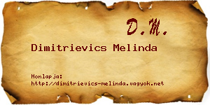 Dimitrievics Melinda névjegykártya